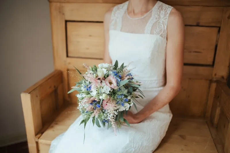 Hochzeitsfotos im Garten